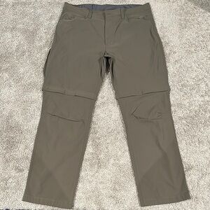 Eddie Bauer Green Cargo Nylon Pants Outdoor Style